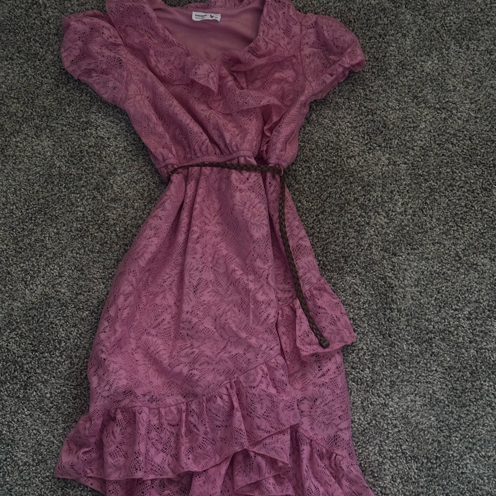 Elegant Pink Lace Dress